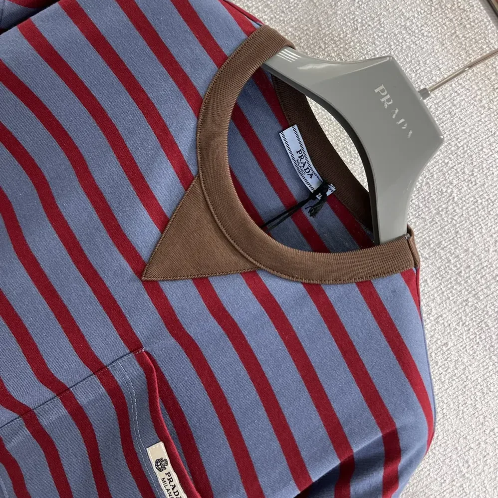 Prada Oversized Striped Jersey T for Women in Shirt Prada Oversized Striped Jersey T for Women in Shirt