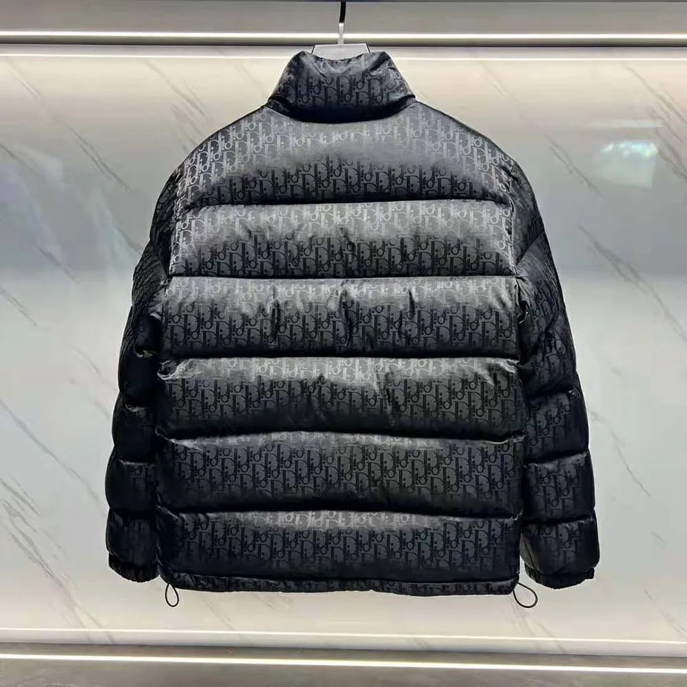 Dior Oblique Down Jacket Black Technical Jacquard for Men Dior Oblique Down Jacket Black Technical Jacquard for Men