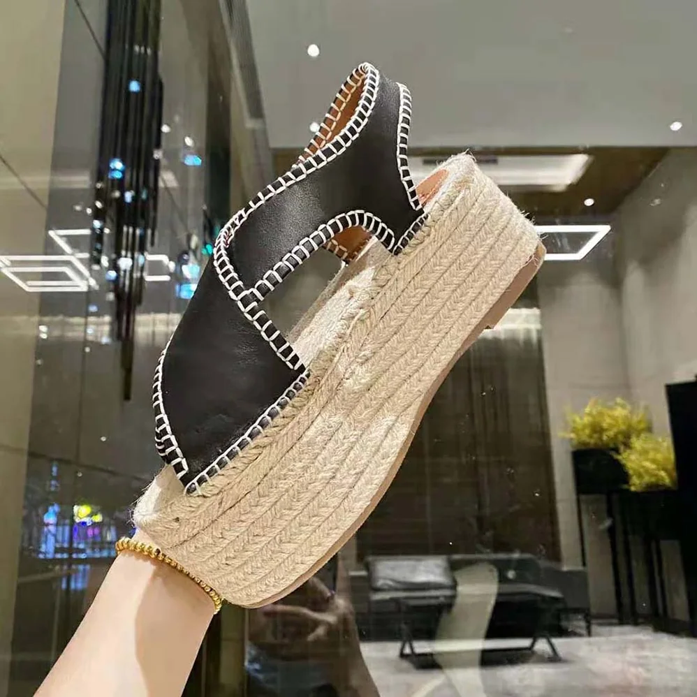 Chloe Lucinda Platform Espadrille in 6cm Heel Height for Women in Black Chloe Lucinda Platform Espadrille in 6cm Heel Height for Women in Black