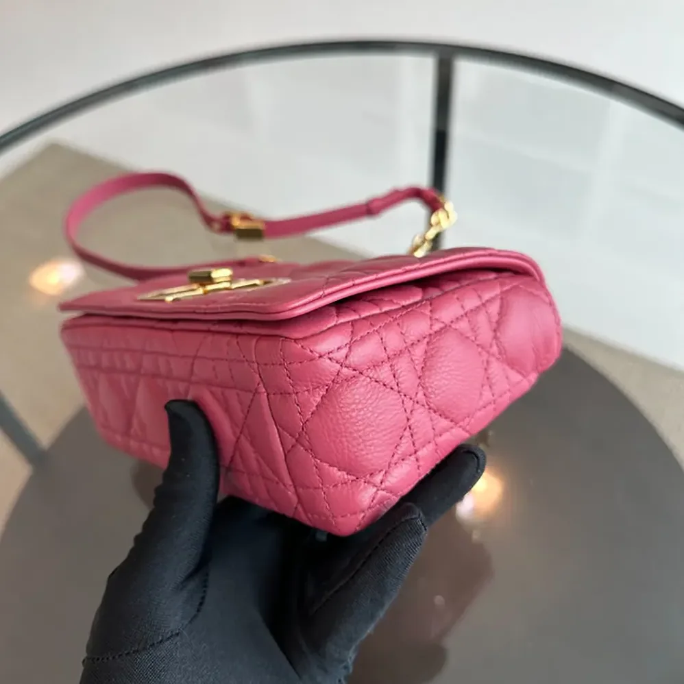 Dior Small Dior Caro Bag Rose Supple Cannage Calfskin for Women Dior Small Dior Caro Bag Rose Supple Cannage Calfskin for Women