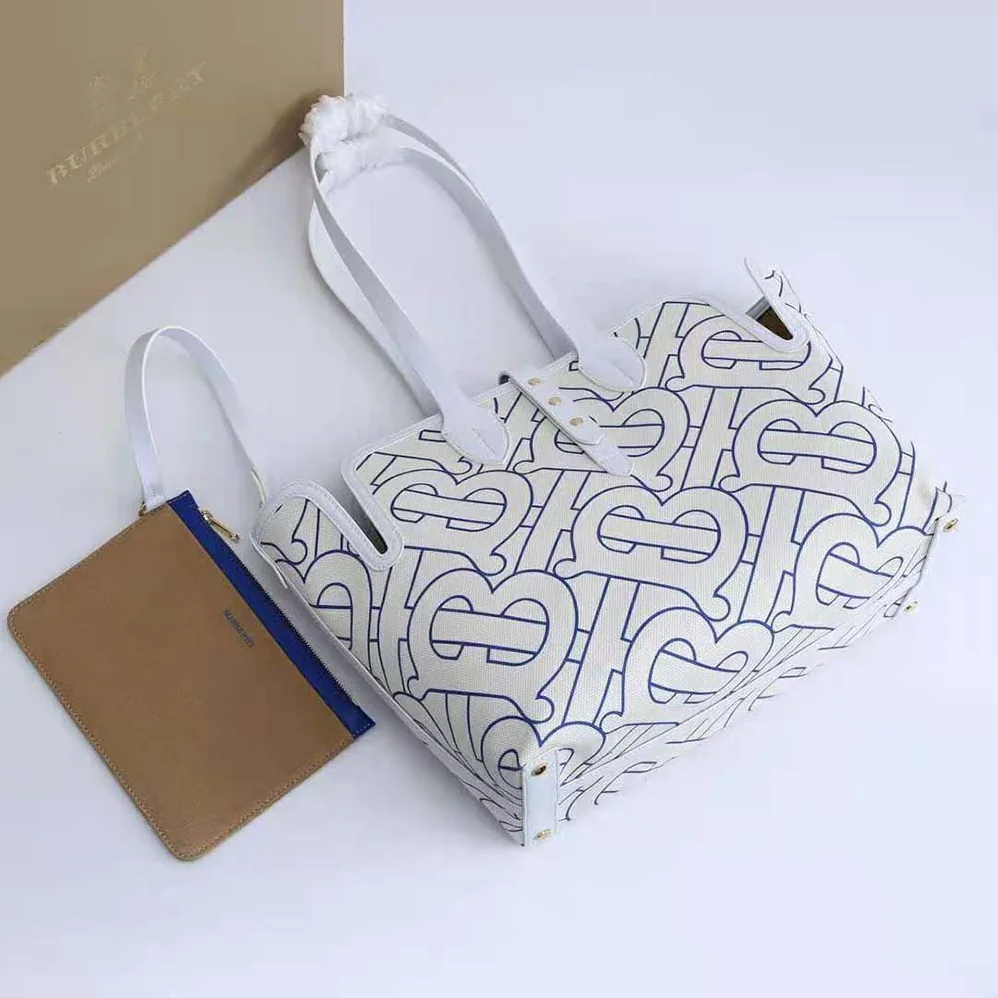 Burberry The Medium Soft Cotton Canvas Belt Bag for Women in Blue Burberry The Medium Soft Cotton Canvas Belt Bag for Women in Blue