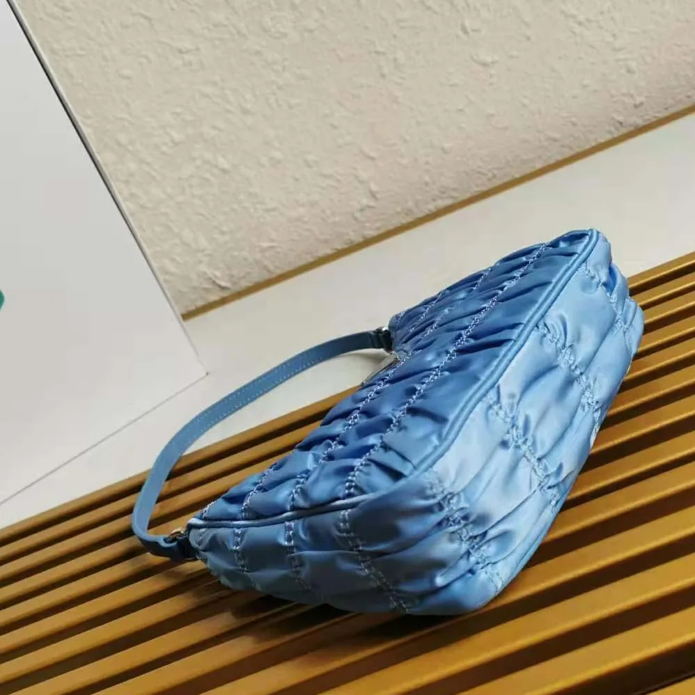 Prada Nylon and Saffiano Leather Mmini Bag for Women in Blue Prada Nylon and Saffiano Leather Mmini Bag for Women in Blue