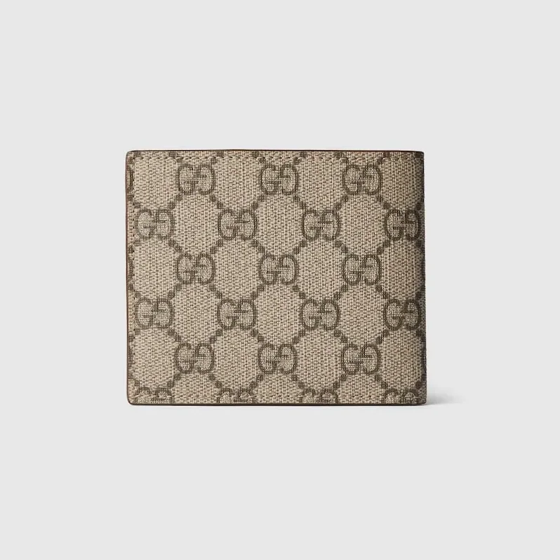 Gucci Grey Interior Bi-Fold Wallet Beige And Ebony / Gucci Grey Interior Bi-Fold Wallet Beige And Ebony /