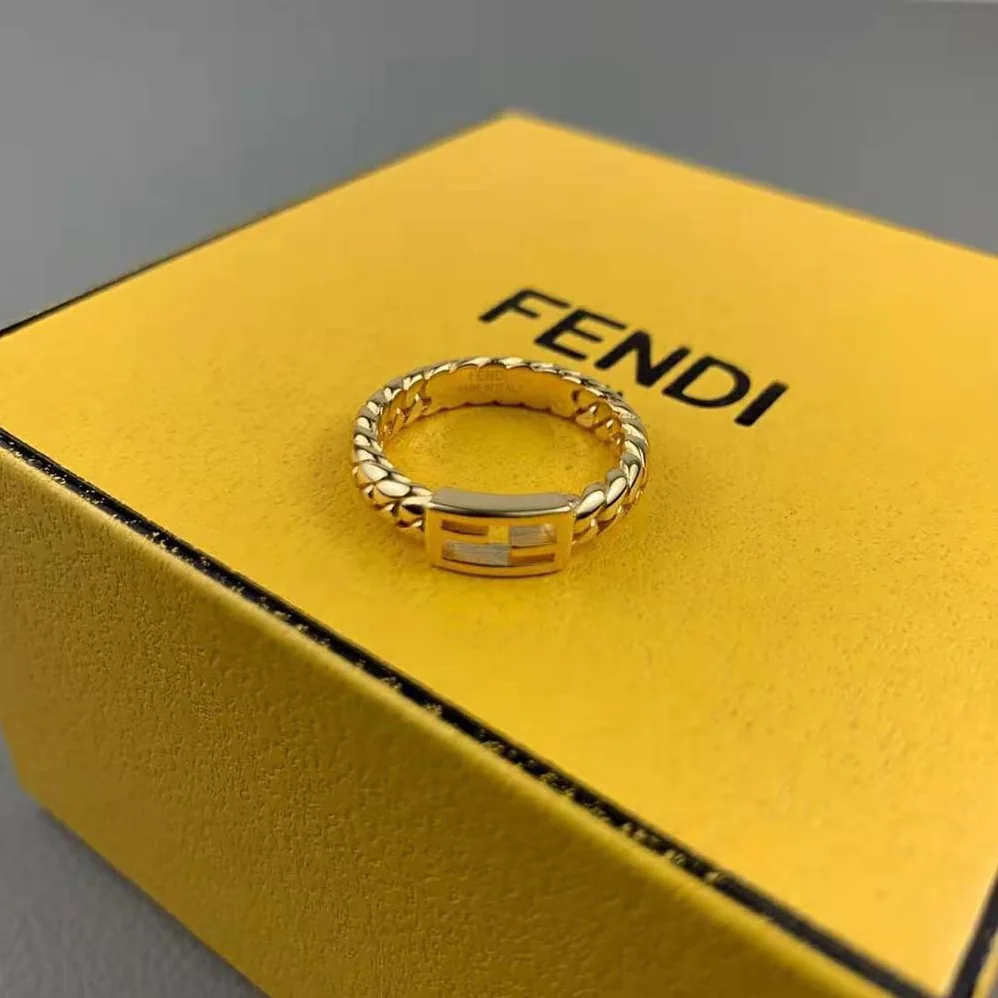 Fendi Baguette Ring-Colored Ring for Women in Gold