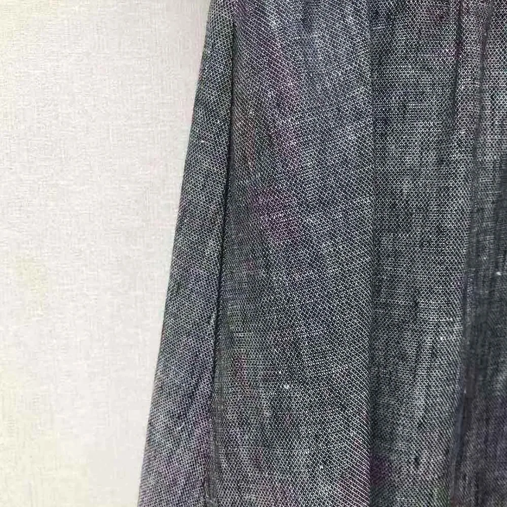 Dior Short Dress Blue-Gray Technical Cotton Canvas and Linen for Women