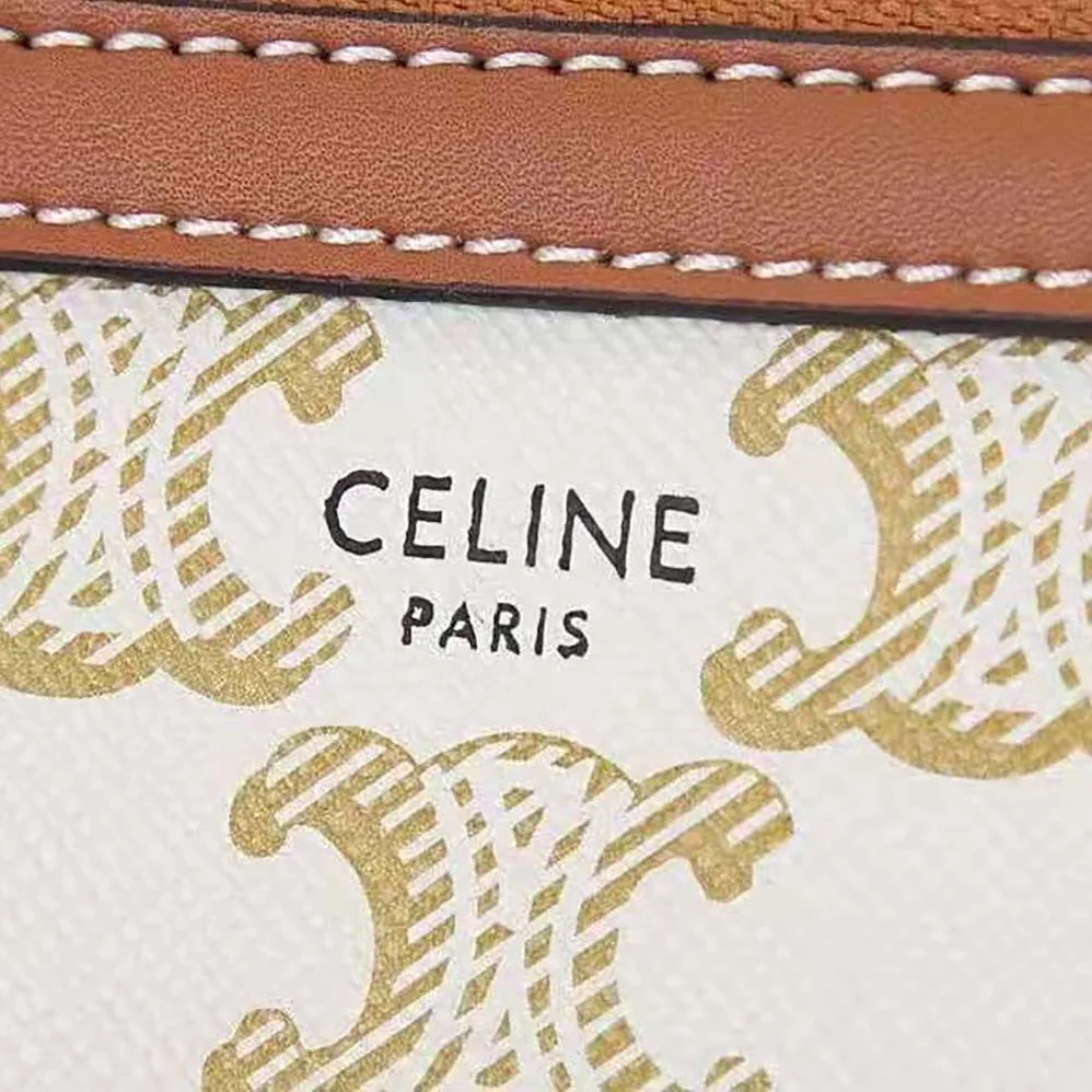 Celine Clutch with Chain in Triomphe Canvas and Lambskin for Women Celine Clutch with Chain in Triomphe Canvas and Lambskin for Women