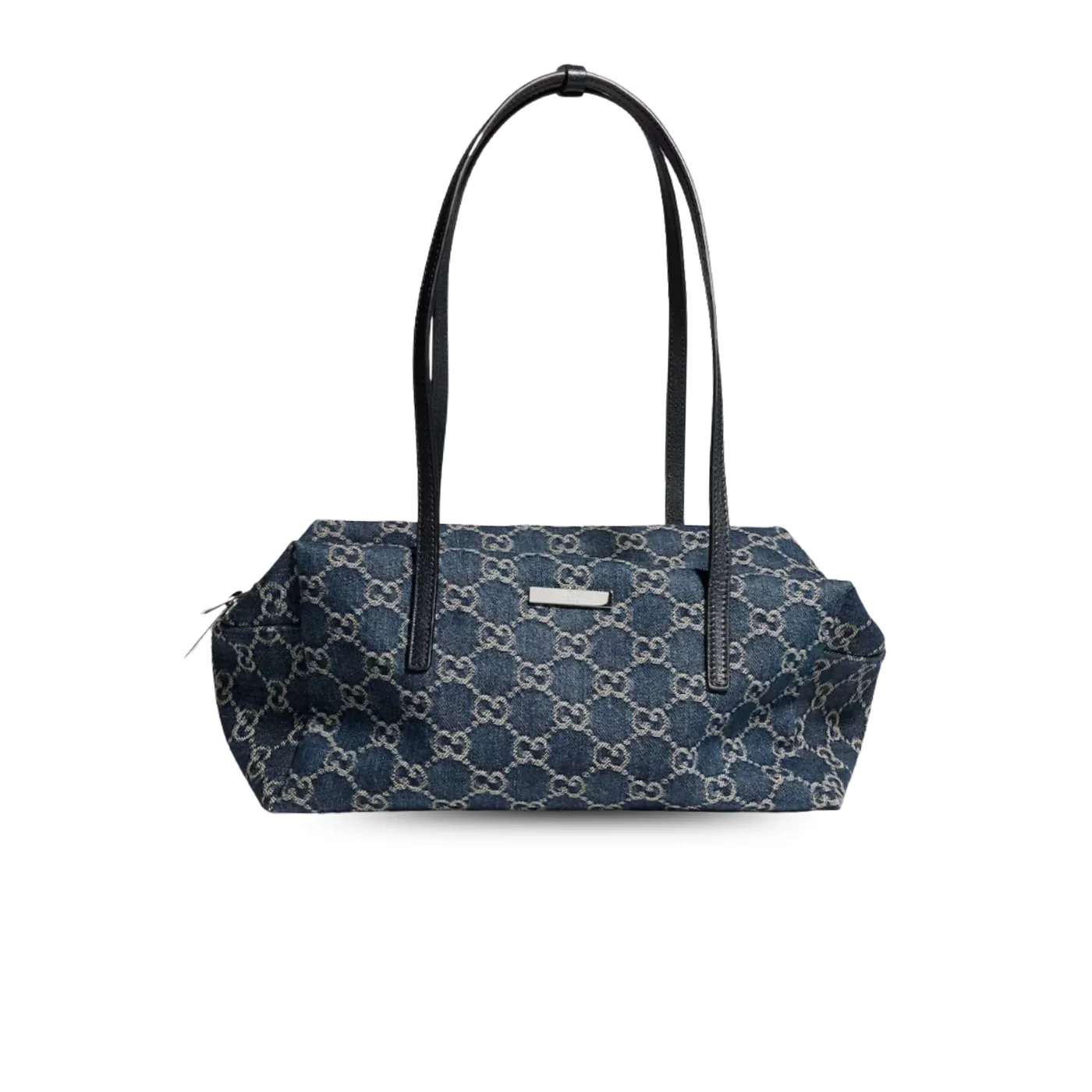Gucci Melrose Boston Medium Shoulder Bag in Dark Blue Palladium Hardware