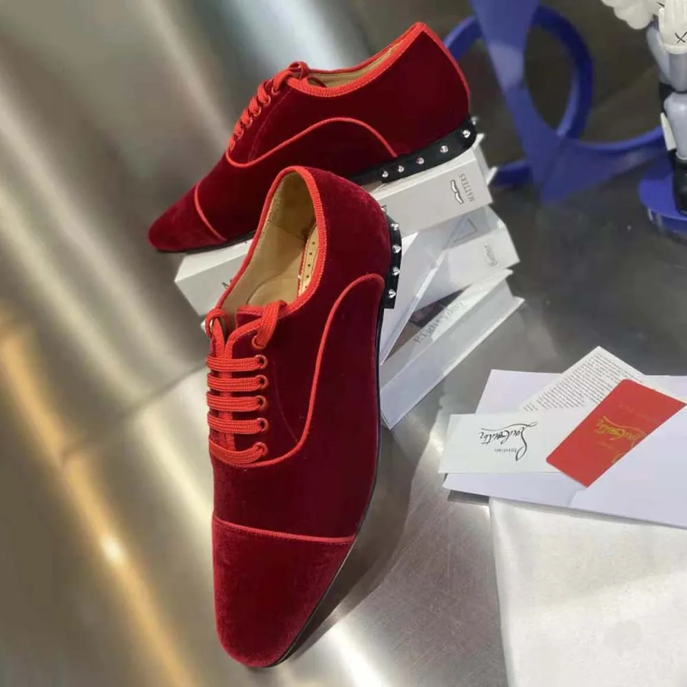 Christian Louboutin So Greggo Oxford Lace-up for Men in Maroon Christian Louboutin So Greggo Oxford Lace-up for Men in Maroon