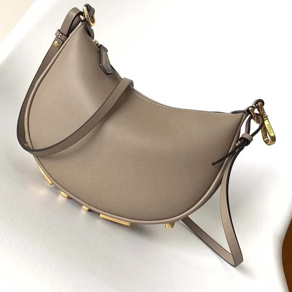 Fendi Fendigraphy Mini Dove-gray Leather Mini for Women in bag