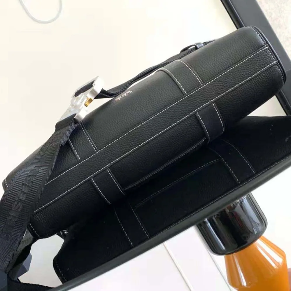 Dior Lingot Briefcase Black Grained Calfskin for Men