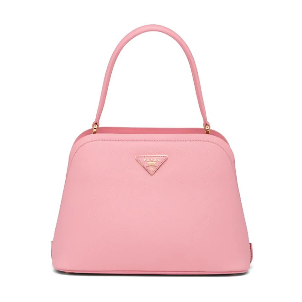 Prada Medium Saffiano Leather Prada Matinee Bag for Women in Pink Prada Medium Saffiano Leather Prada Matinee Bag for Women in Pink