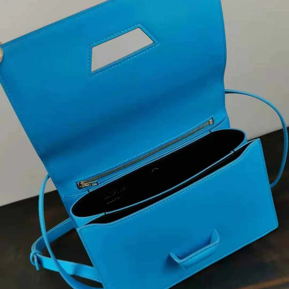 Loewe Barcelona Bag in Silk Calfskin for Women in Blue Loewe Barcelona Bag in Silk Calfskin for Women in Blue