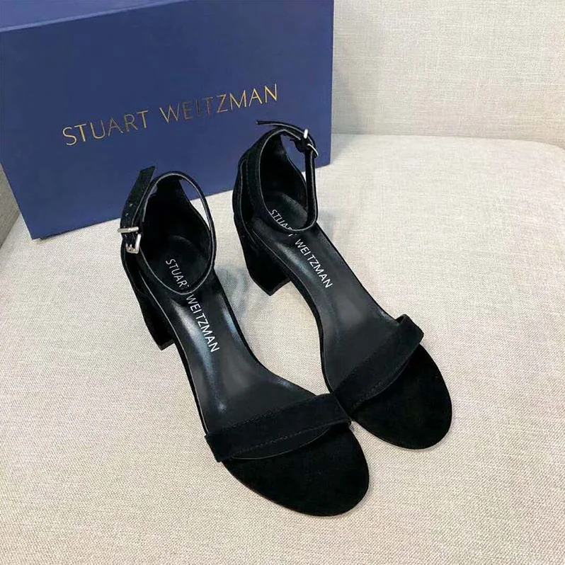 Stuart Weitzman The Simple Sandal 65mm Heel Height for Women in Black
