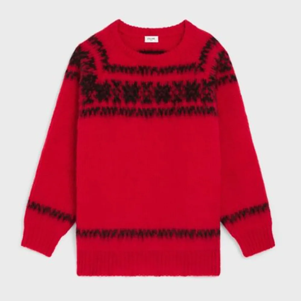 Celine Boxy Sweater in Brushed Wool for Women