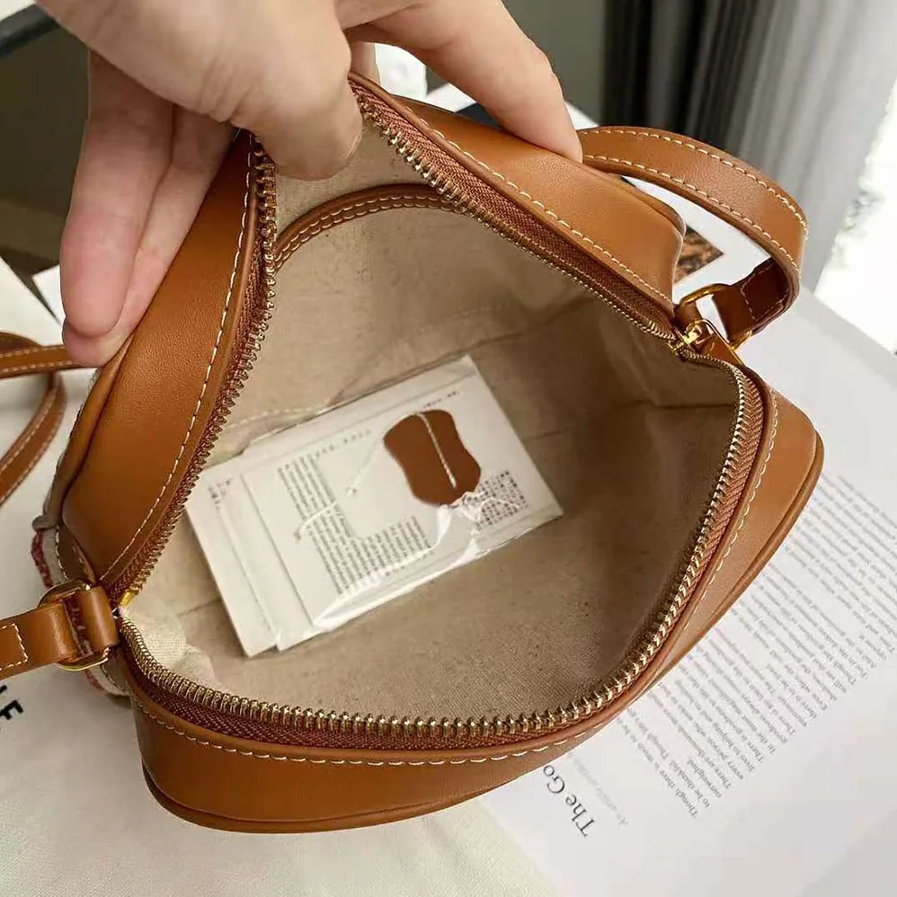 Celine Camera Bag in Textile with Triomphe Embroidery for Women