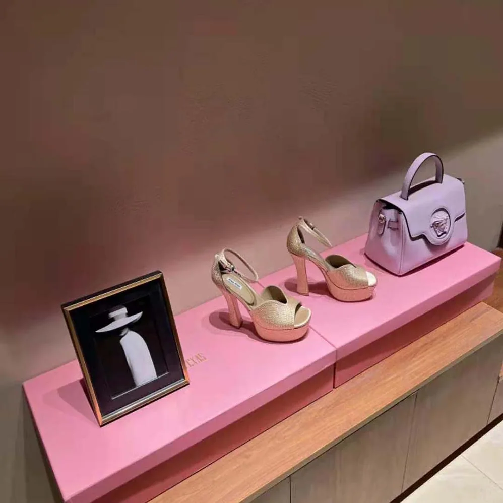Miu Miu Satin Platform Sandals with Crystals for Women in Gold