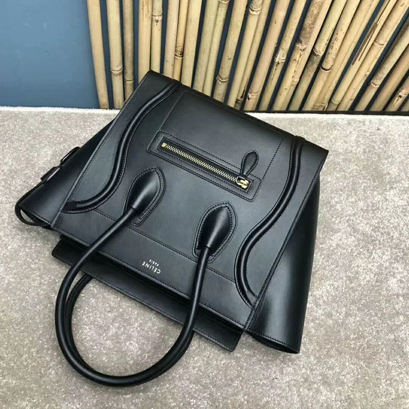 Celine Micro Luggage Handbag in Smooth Calfskin for Women in Black Celine Micro Luggage Handbag in Smooth Calfskin for Women in Black