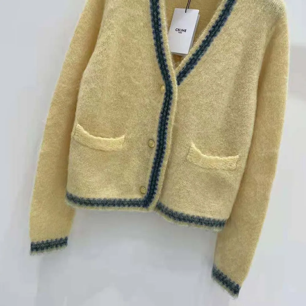 Celine Cardigan Jacket in Mohair for Women Celine Cardigan Jacket in Mohair for Women