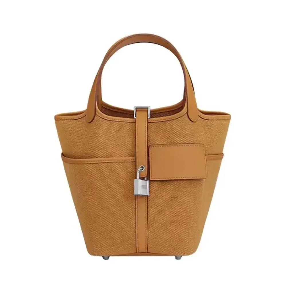 Hermes Picotin Lock 18 Pockets in Goeran Canvas Leather for Women in Brown Hermes Picotin Lock 18 Pockets in Goeran Canvas Leather for Women in Brown