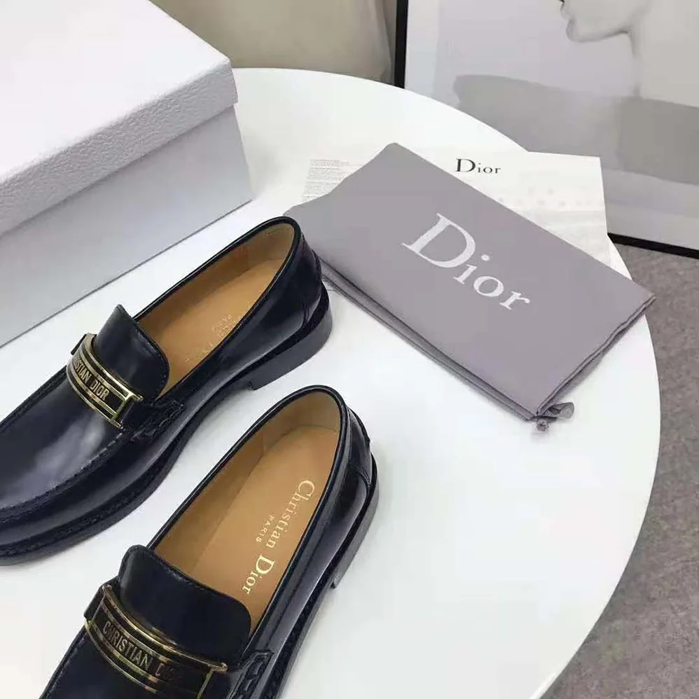 Dior Dior Code Loafer Black Glazed Calfskin for Women