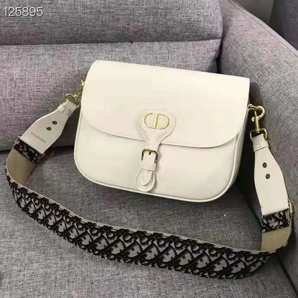 Dior Large Dior Bobby Bag Box Calfskin for Women in White