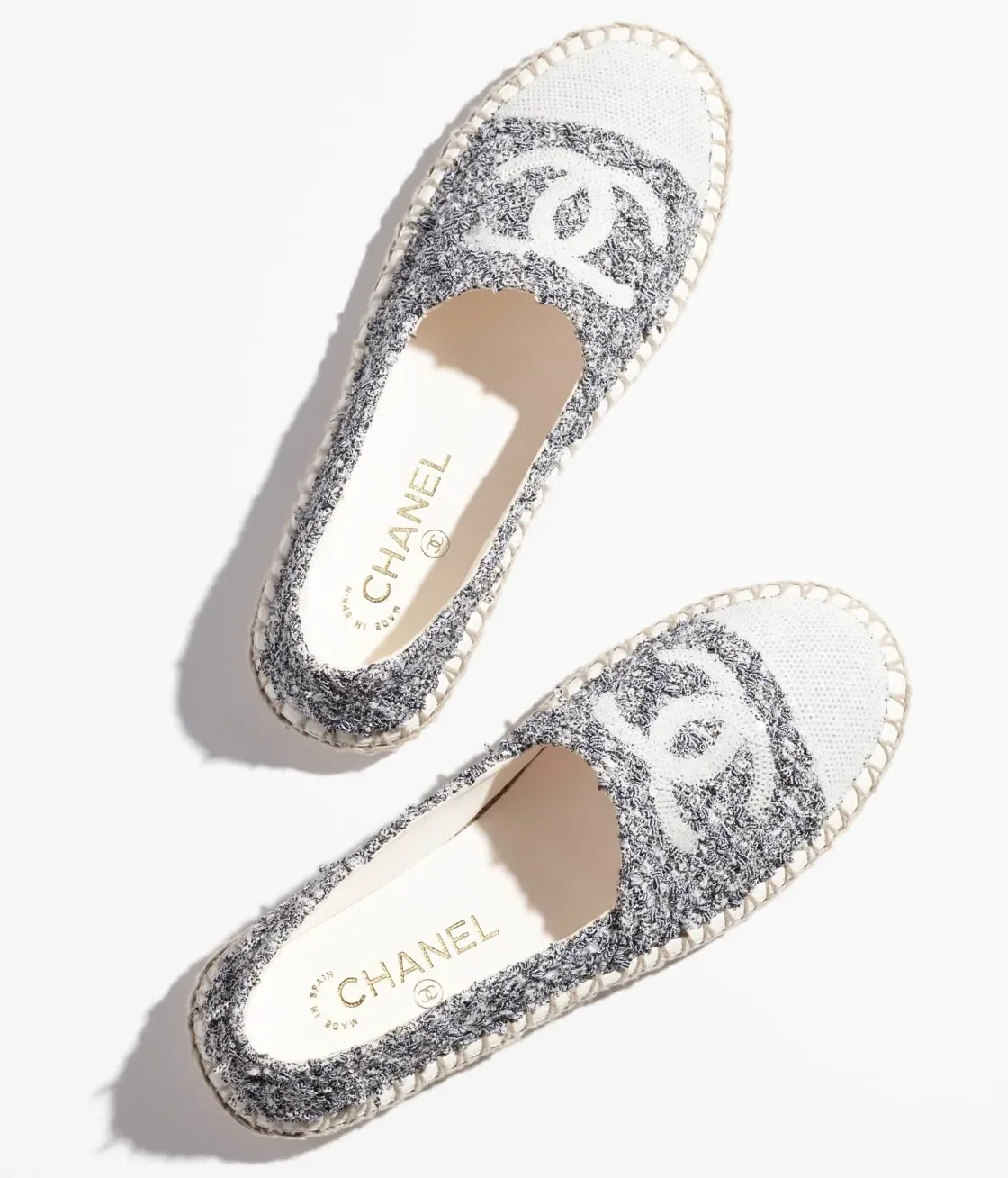 Chanel Espadrilles White And Black