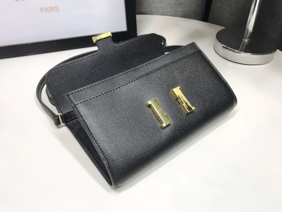 Hermes Constance Togo Long Wallet Black Gold Hardware Hermes Constance Togo Long Wallet Black Gold Hardware