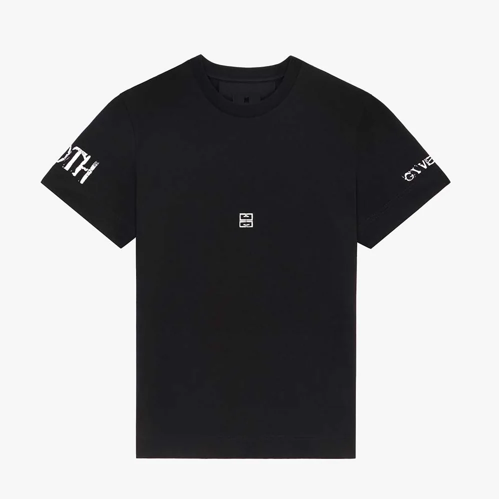 Givenchy Slim Fit T-shirt in Jersey with Ceramic Print for Men in Black