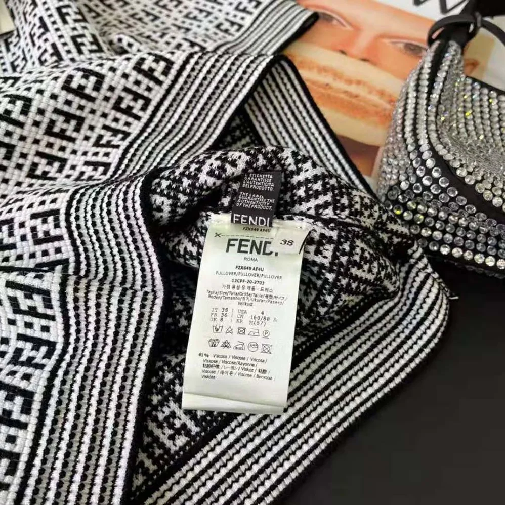 Fendi White Viscose Sweater for Women