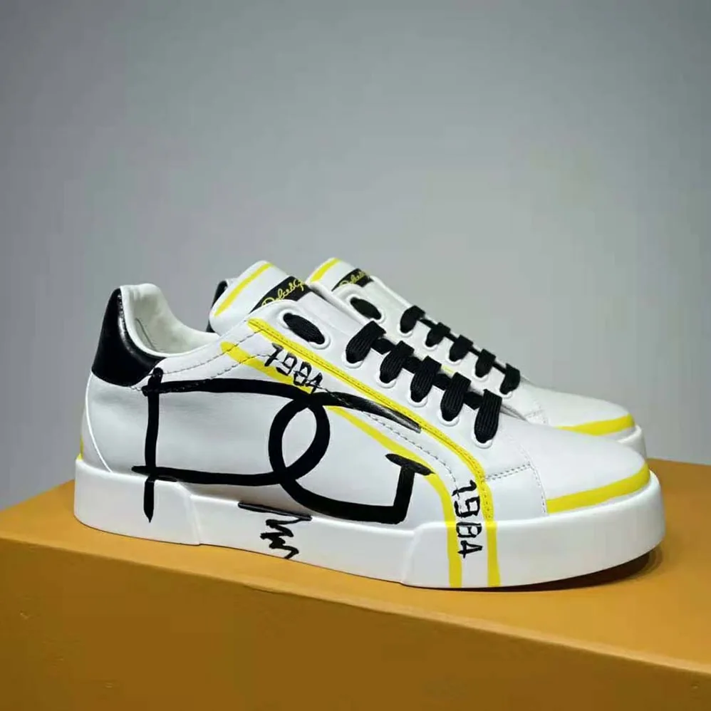 Dolce Gabbana D&G Limited Edition Portofino Sneakers for Men in Yellow