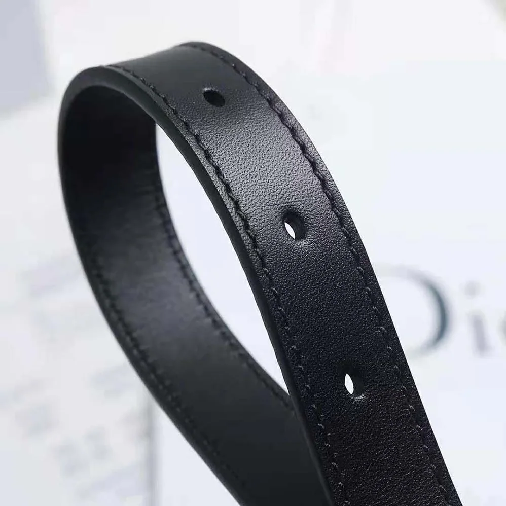 Dior D-Fence Belt Black Smooth Calfskin 30 MM for Women Dior D-Fence Belt Black Smooth Calfskin 30 MM for Women