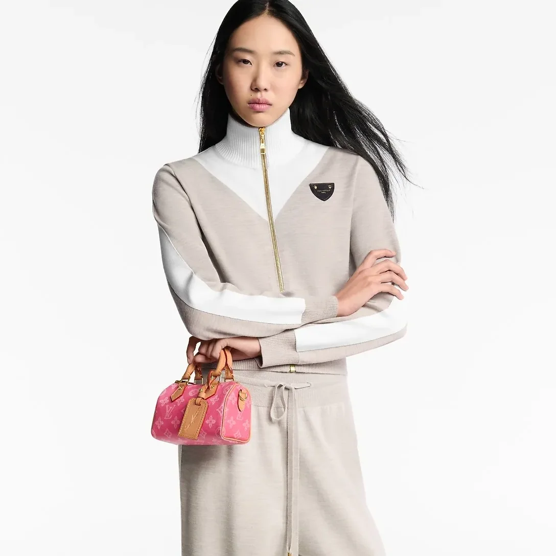 Louis Vuitton Nano Speedy Top Handle Bag / Origine Rose Ruban Gold Hardware