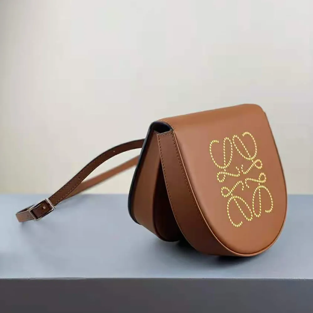 Loewe Heel Bag in Soft Calfskin for Women in Brown Loewe Heel Bag in Soft Calfskin for Women in Brown