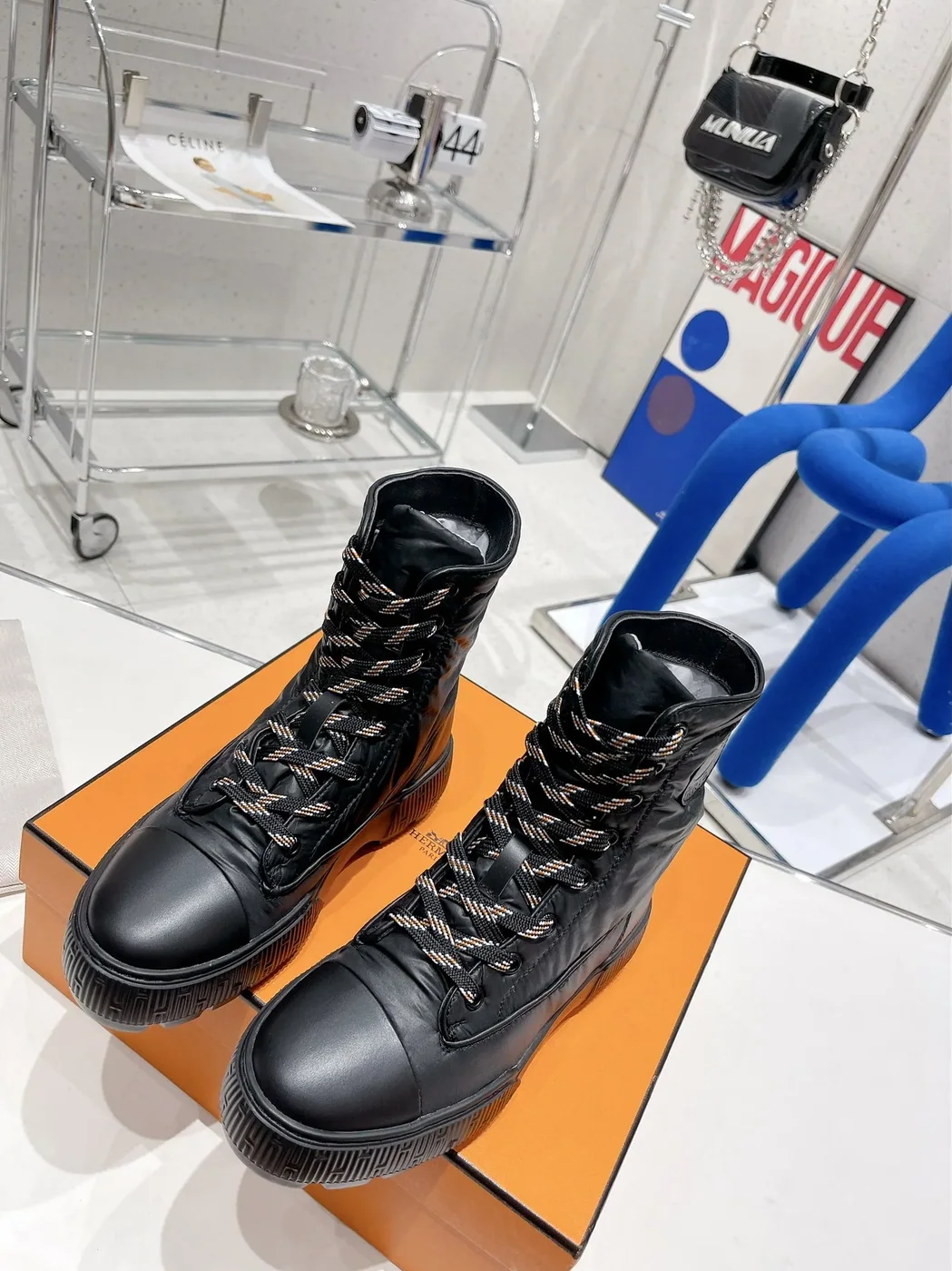Hermes Fresh Ankle Boots Black /