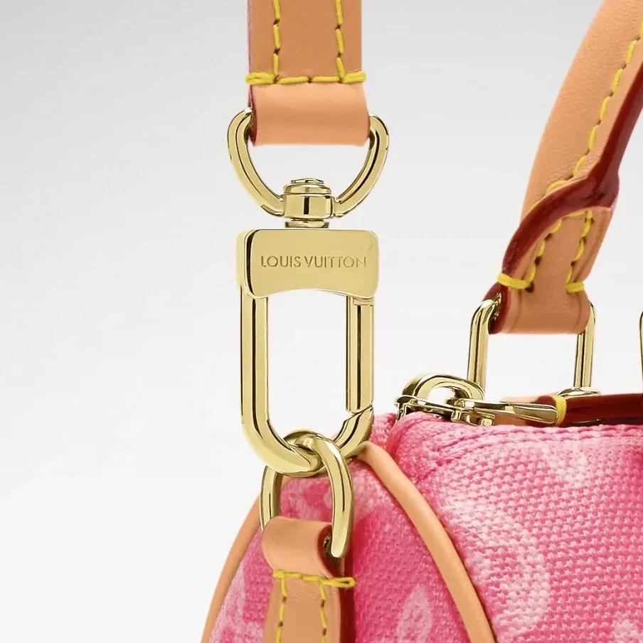 Louis Vuitton Nano Speedy Top Handle Bag / Origine Rose Ruban Gold Hardware
