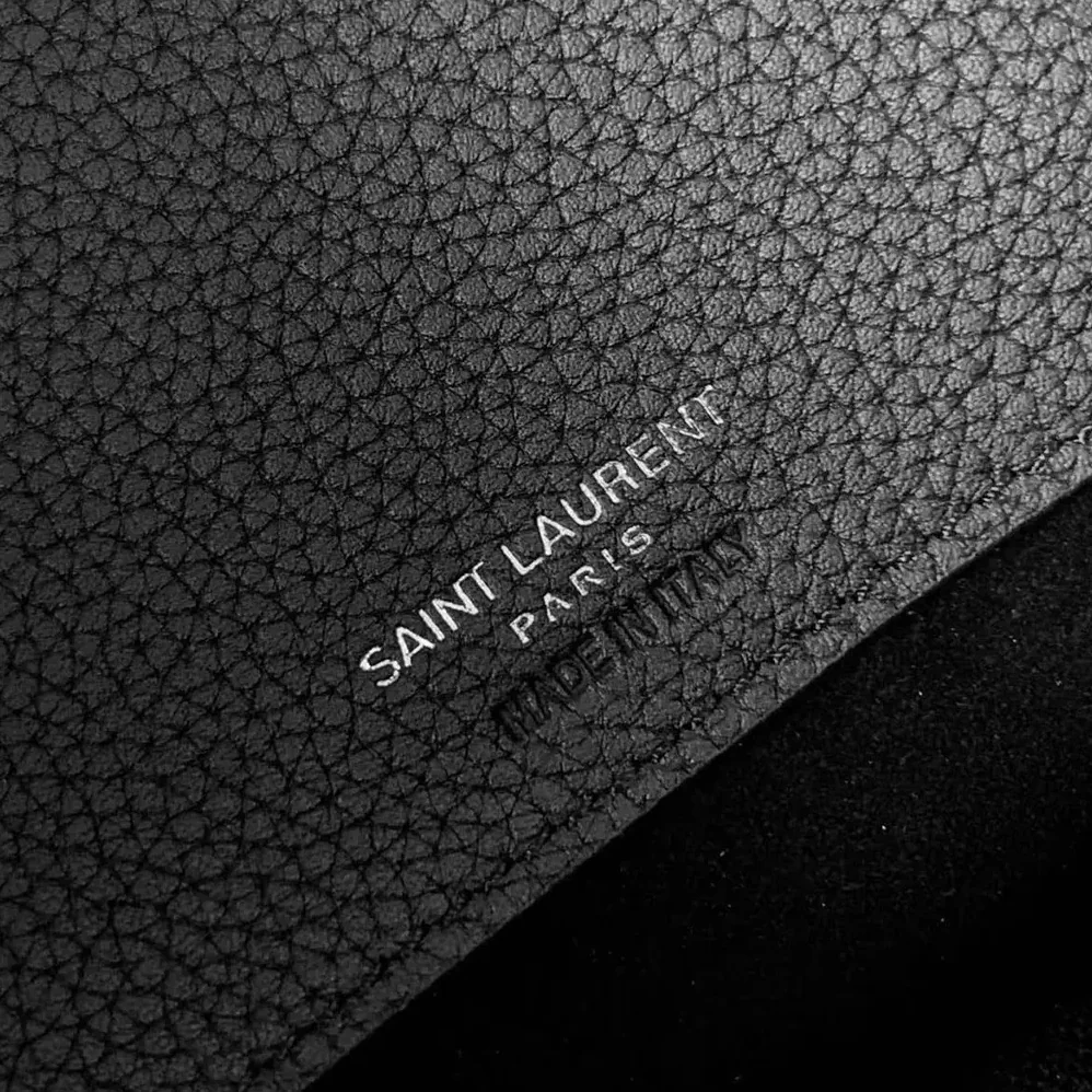 Saint Laurent YSL Sac De Jour Thin Large in Grained Leather for Women in Black