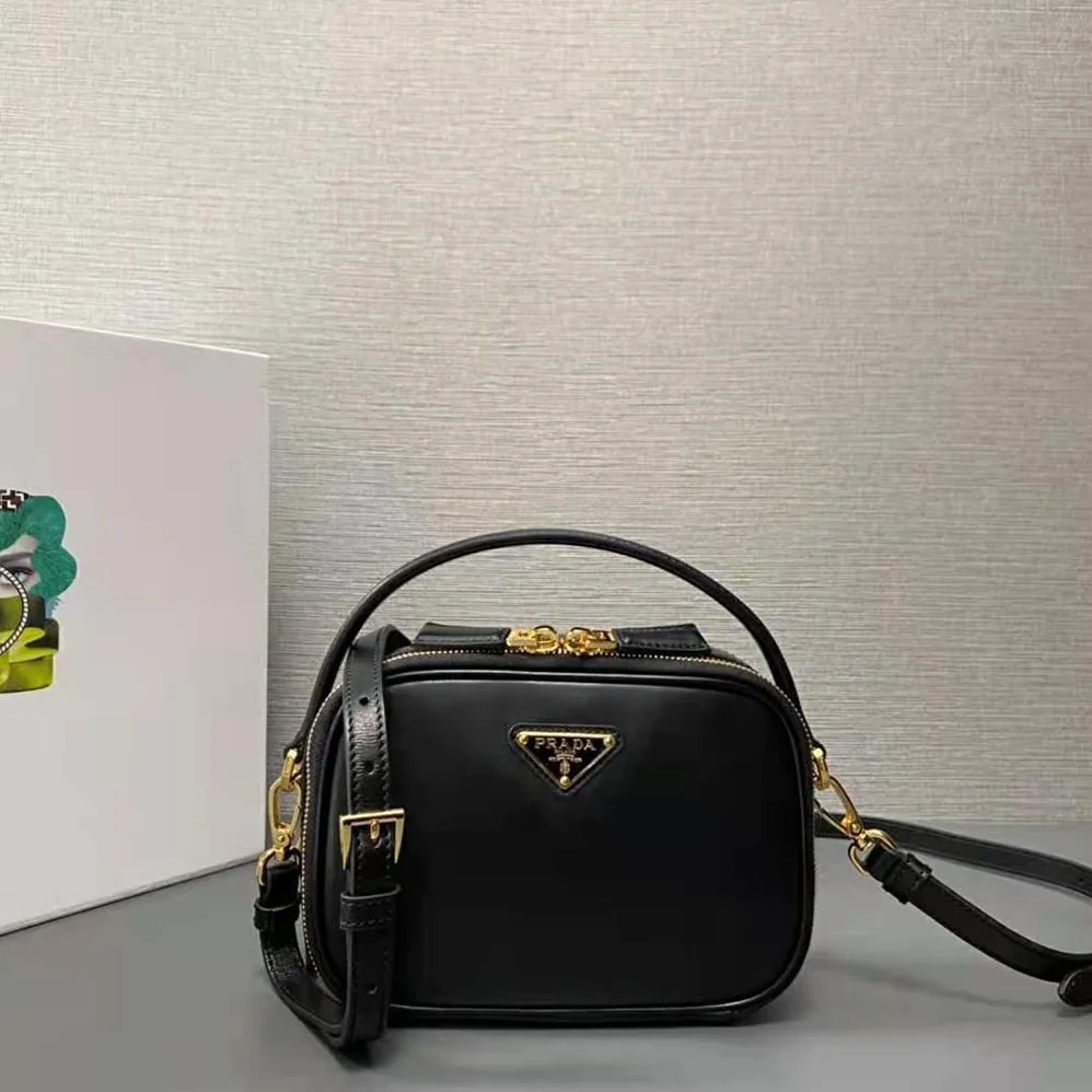 Prada Odette Leather Mini-bag for Women in Black Prada Odette Leather Mini-bag for Women in Black