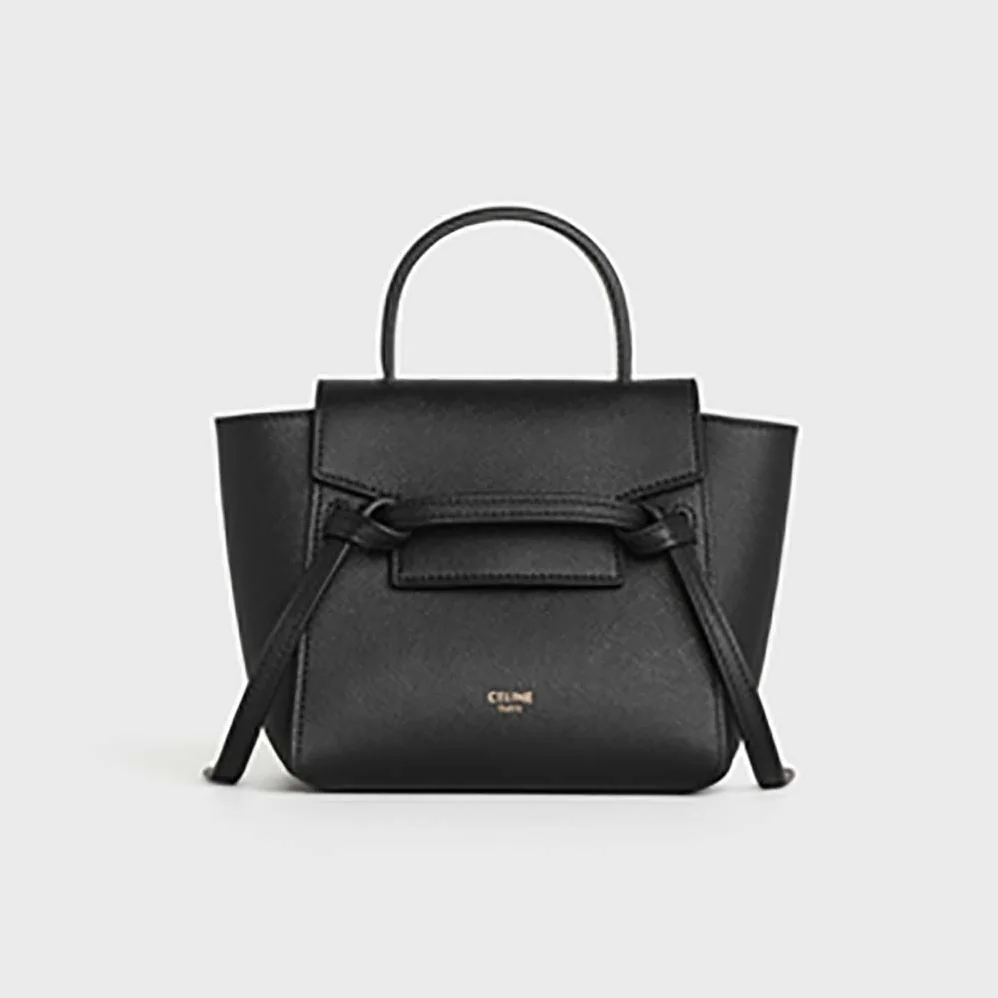 Celine Pico Belt Bag in Grained Calfskin for Women in Black
