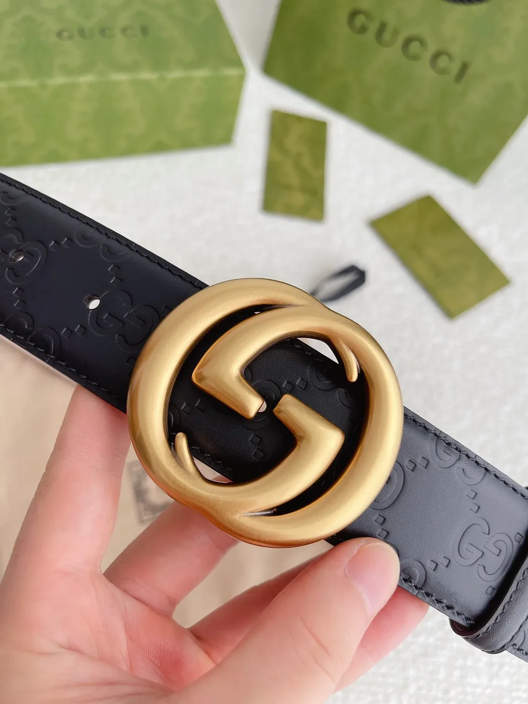 Gucci GG Marmont Embossed Monogram Belt Black Gucci GG Marmont Embossed Monogram Belt Black
