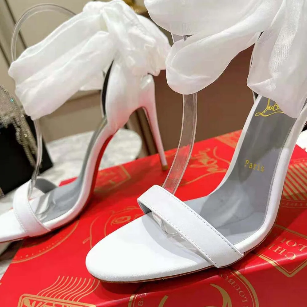 Christian Louboutin Sandale Du Désert 100 mm Heel Height for Women in White