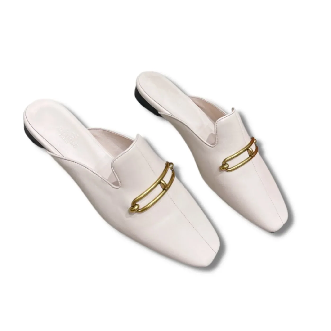Hermes Esmee Mule Cream