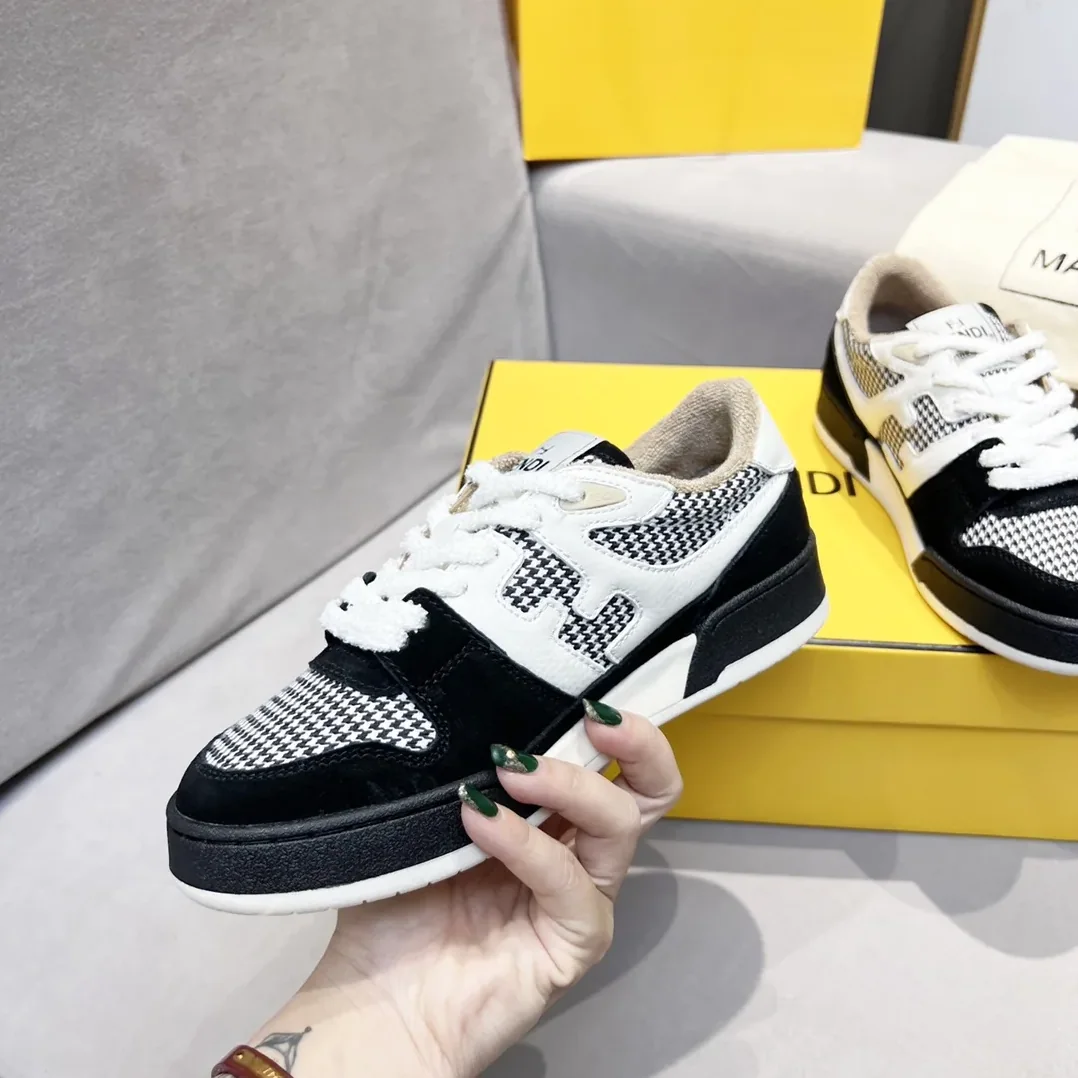 Fendi FD Fendi Match Low Tops Sneakers Black Fendi FD Fendi Match Low Tops Sneakers Black