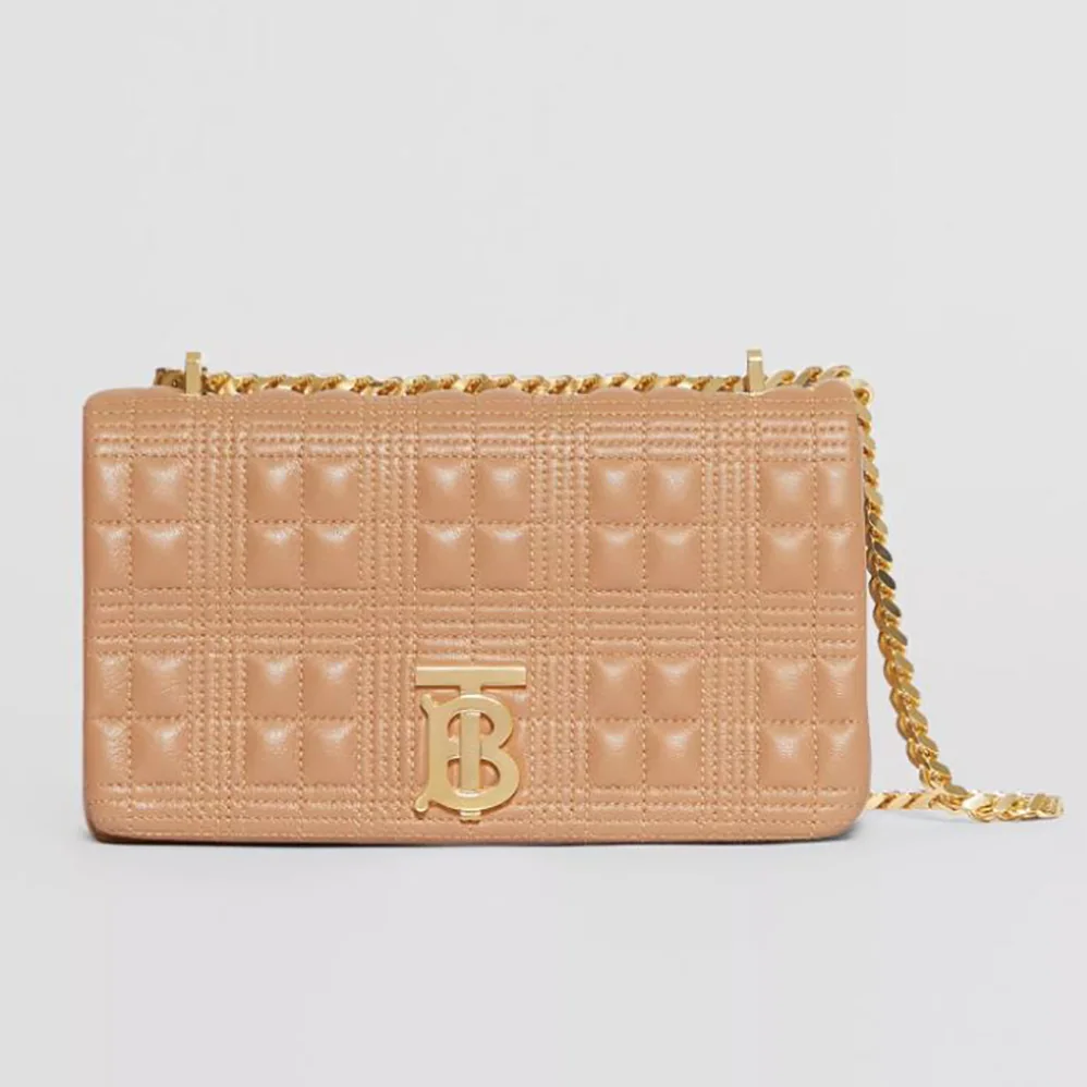 Burberry Small Quilted Lambskin Lola Bag for Women in Sandy Burberry Small Quilted Lambskin Lola Bag for Women in Sandy