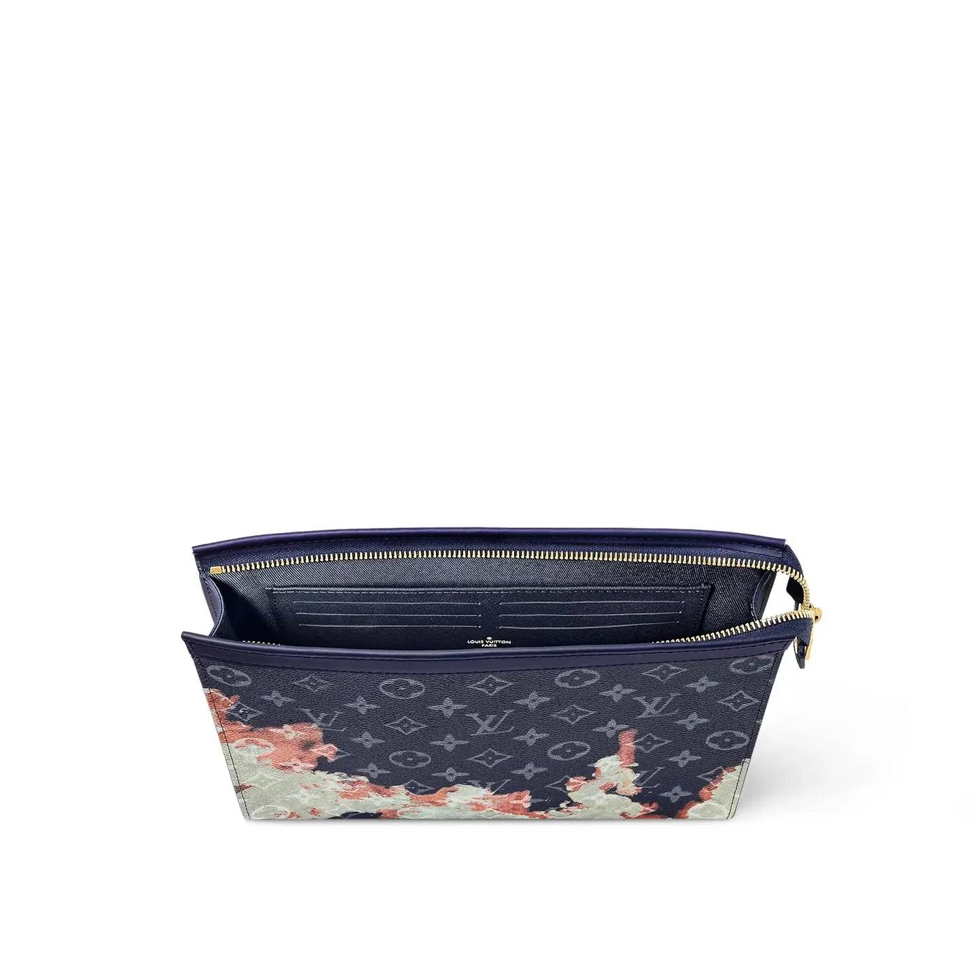 Louis Vuitton Pochette Voyage Pouch / Ink Blue Monogram Bleach Canvas Gold Hardware Louis Vuitton Pochette Voyage Pouch / Ink Blue Monogram Bleach Canvas Gold Hardware