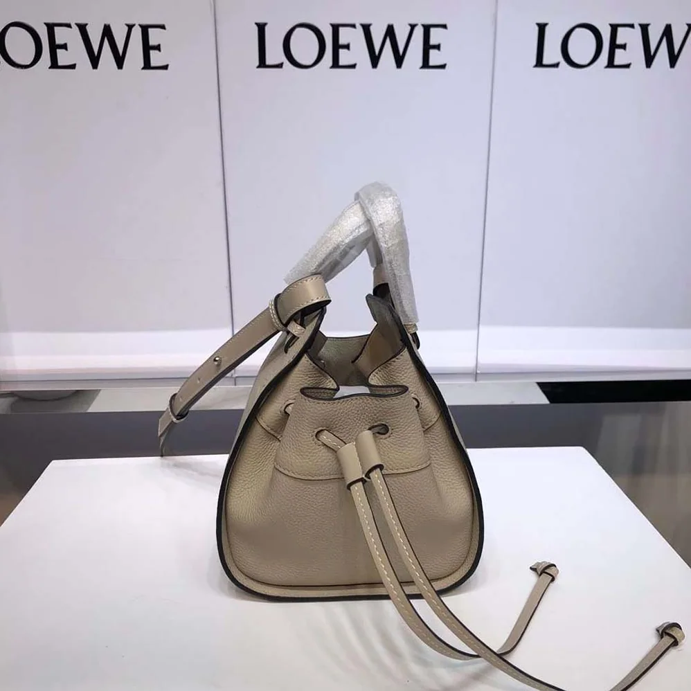 Loewe Hammock Drawstring Mini Bag for Women in Beige Loewe Hammock Drawstring Mini Bag for Women in Beige