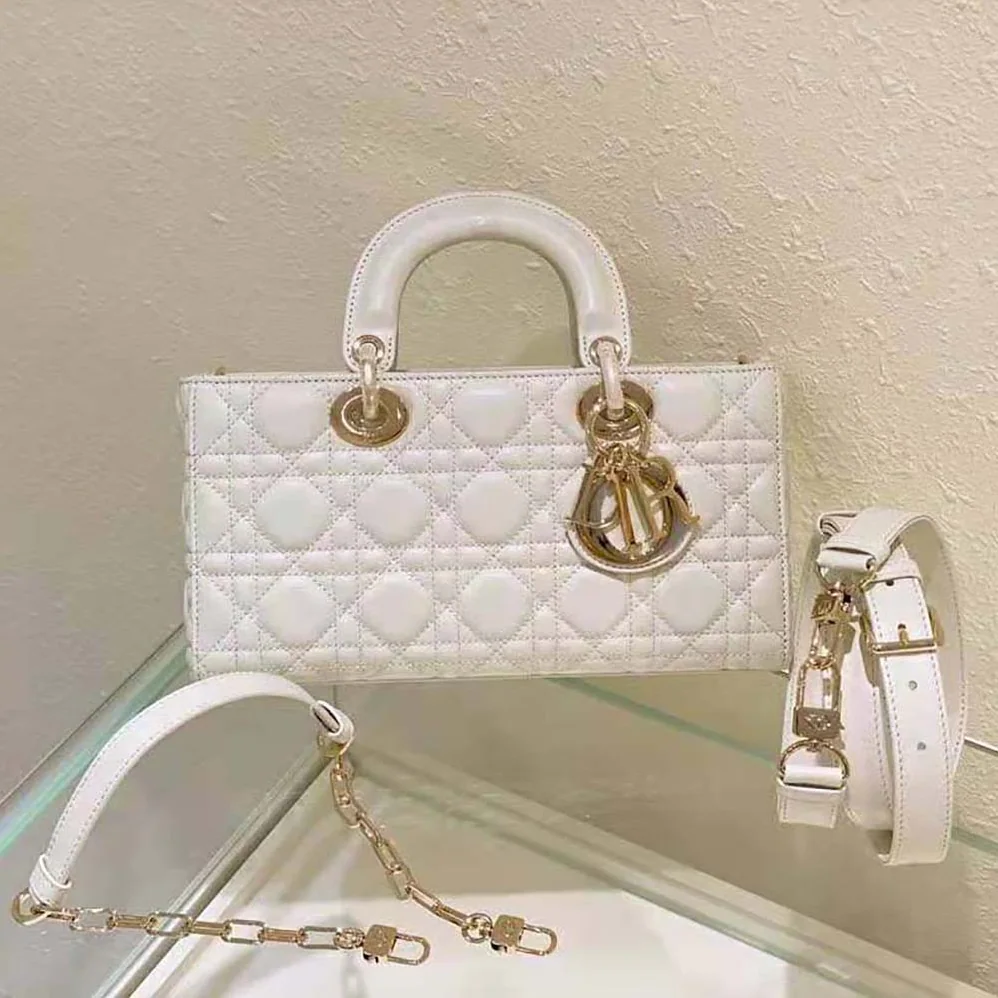 Dior Lady D-Joy Bag Latte Cannage Lambskin for Women