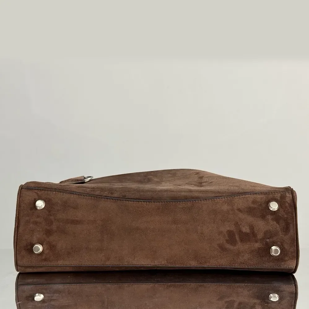 Balenciaga Rodeo Handbag Large in Light Espresso Waxed Suede Calfskin and Smooth Calfskin for Women Balenciaga Rodeo Handbag Large in Light Espresso Waxed Suede Calfskin and Smooth Calfskin for Women