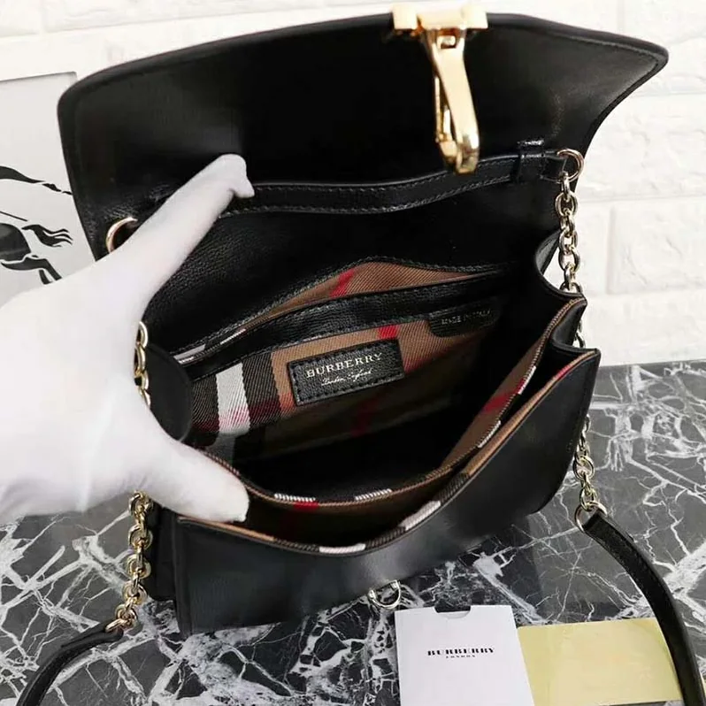Burberry Small Leather Crossbody Bag for Women in Black Burberry Small Leather Crossbody Bag for Women in Black
