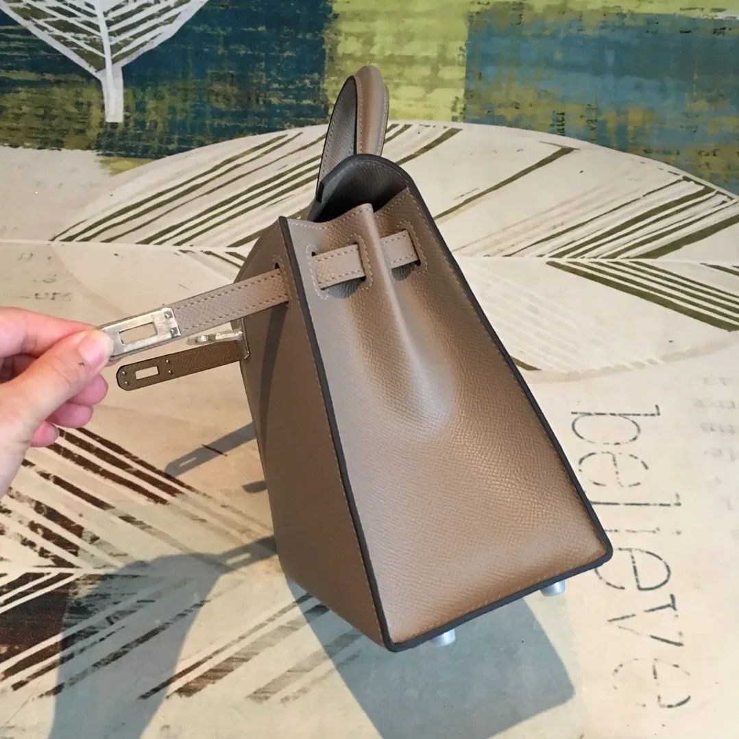 Hermes Kelly 25 Sellier Epsom Gris Asphalt Bag