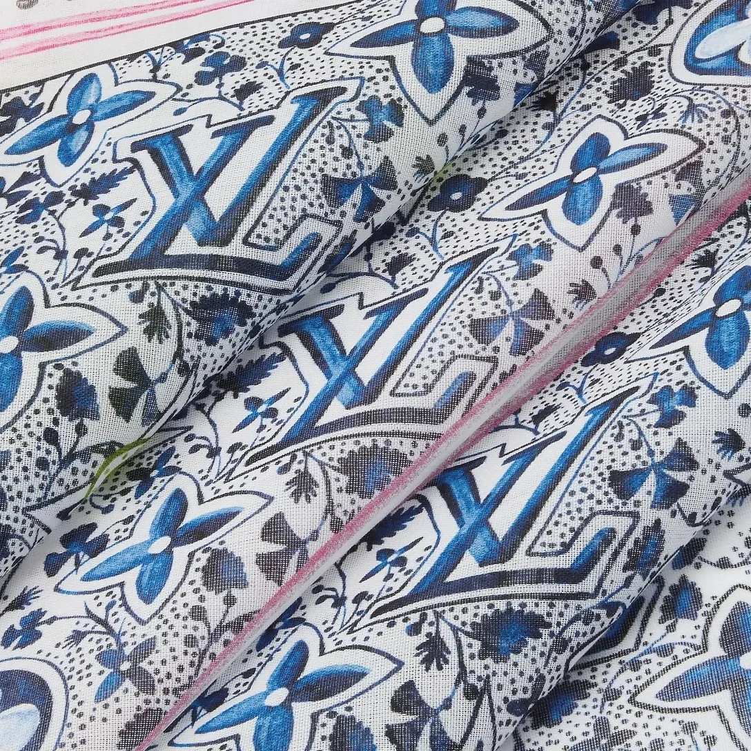 Louis Vuitton Summer Garden Shawl Blue